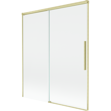 Mexen Rox paroi de douche 2 panneaux coulissants 140 x 150 cm, transparent, doré brossé - 8C9-140-001-55-00