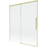 Mexen Rox paroi de douche 2 panneaux coulissants 140 x 150 cm, transparent, doré brossé - 8C9-140-001-55-00