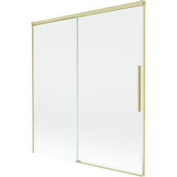 Mexen Rox pare-douche de baignoire 2 volets coulissants 150 x 150 cm, transparent, doré brossé - 8C9-150-001-55-00