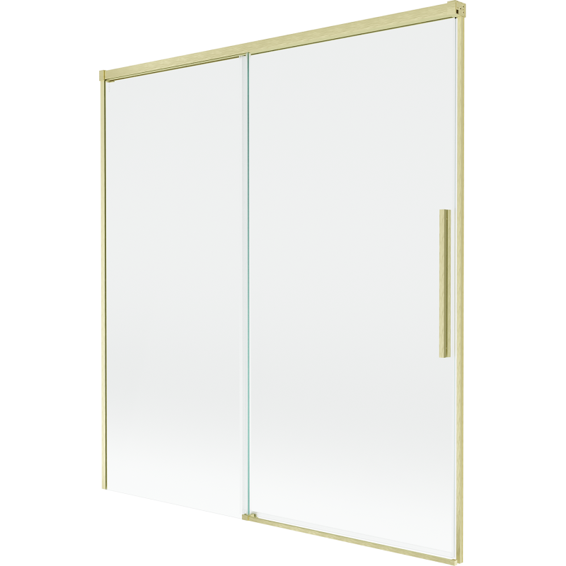 Mexen Rox paroi de baignoire coulissante à 2 volets 150 x 150 cm, transparent, or brossé - 8C9-150-001-55-00