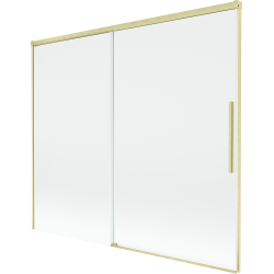 Mexen Rox paroi de baignoire à 2 vantaux coulissante 180 x 150 cm, transparent, or brossé - 8C9-180-001-55-00