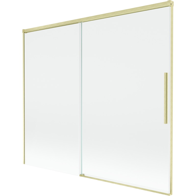 Mexen Rox paroi de baignoire à 2 vantaux coulissante 180 x 150 cm, transparent, or brossé - 8C9-180-001-55-00