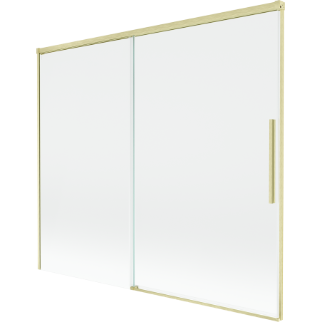 Mexen Rox paroi de baignoire à 2 vantaux coulissante 180 x 150 cm, transparent, or brossé - 8C9-180-001-55-00