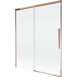 Mexen Rox paroi de douche à 2 volets coulissants 140 x 150 cm, transparent, or rose - 8C9-140-001-60-00