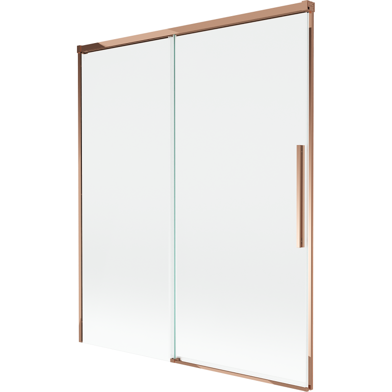 Mexen Rox paroi de douche à 2 volets coulissants 140 x 150 cm, transparent, or rose - 8C9-140-001-60-00