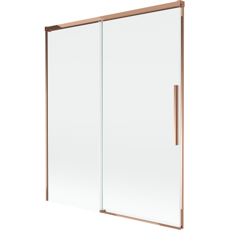 Mexen Rox paroi de douche à 2 volets coulissants 140 x 150 cm, transparent, or rose - 8C9-140-001-60-00