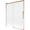 Mexen Rox paroi de douche à 2 volets coulissants 140 x 150 cm, transparent, or rose - 8C9-140-001-60-00
