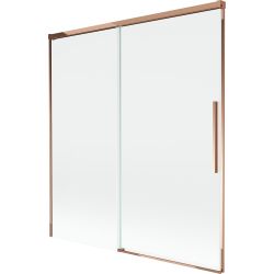 Mexen Rox paroi de baignoire à 2 volets coulissants 150 x 150 cm, transparent, or rose - 8C9-150-001-60-00