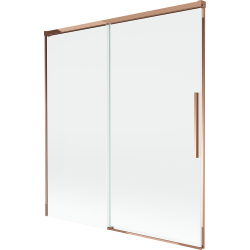 Mexen Rox paroi de douche à 2 volets coulissants 150 x 150 cm, transparent, or rose - 8C9-150-001-60-00