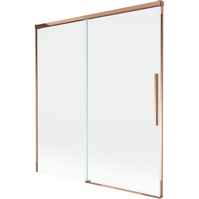 Mexen Rox paroi de douche à 2 volets coulissants 150 x 150 cm, transparent, or rose - 8C9-150-001-60-00