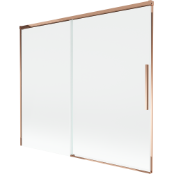 Mexen Rox paroi de baignoire à 2 volets coulissants 180 x 150 cm, transparent, or rose - 8C9-180-001-60-00