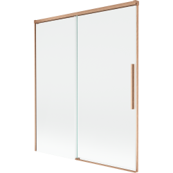 Mexen Rox paroi de douche à 2 panneaux coulissants 140 x 150 cm, transparent, cuivre brossé - 8C9-140-001-65-00