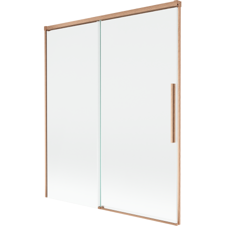 Mexen Rox paroi de douche à 2 panneaux coulissants 140 x 150 cm, transparent, cuivre brossé - 8C9-140-001-65-00