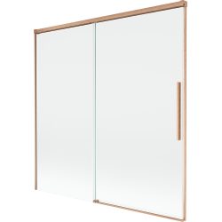 Mexen Rox paroi de douche à 2 volets coulissants 160 x 150 cm, transparent, cuivre brossé - 8C9-160-001-65-00