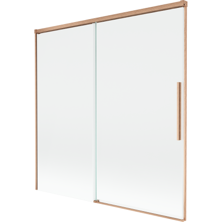 Mexen Rox paroi de douche à 2 volets coulissants 160 x 150 cm, transparent, cuivre brossé - 8C9-160-001-65-00