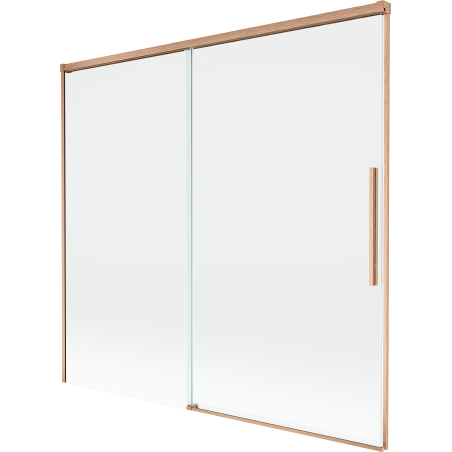 Mexen Rox paroi de baignoire à 2 battants coulissants 170 x 150 cm, transparent, cuivre brossé - 8C9-170-001-65-00