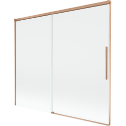 Mexen Rox paroi de baignoire à 2 volets coulissants 180 x 150 cm, transparent, cuivre brossé - 8C9-180-001-65-00