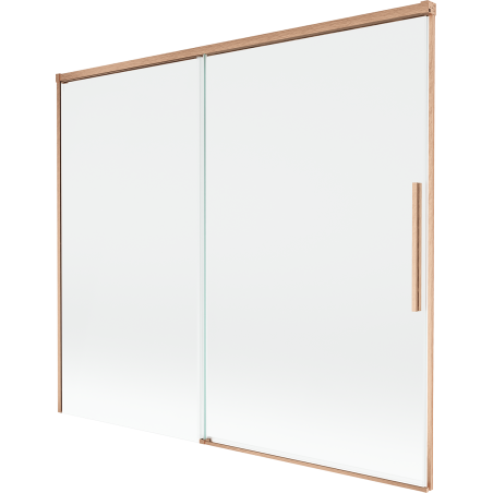 Mexen Rox paroi de baignoire à 2 volets coulissants 180 x 150 cm, transparent, cuivre brossé - 8C9-180-001-65-00
