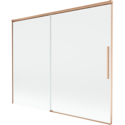 Mexen Rox paroi de douche 2 volets coulissants 190 x 150 cm, transparent, cuivre brossé - 8C9-190-001-65-00