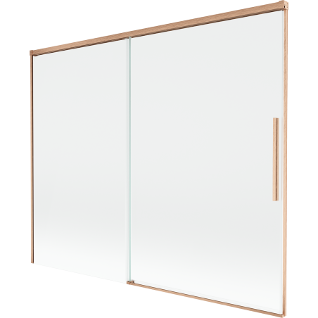 Mexen Rox paroi de douche 2 volets coulissants 190 x 150 cm, transparent, cuivre brossé - 8C9-190-001-65-00