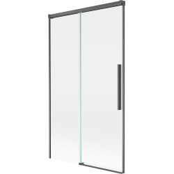 Mexen Rox paroi de douche à 2 volets coulissante 100 x 150 cm, transparent, gris canon brossé - 8C9-100-001-66-00