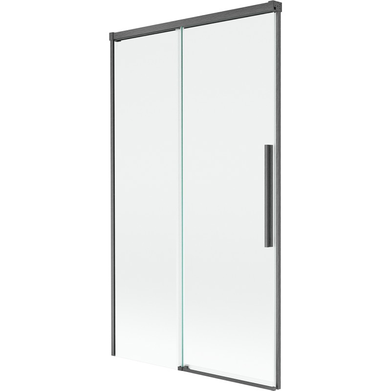 Mexen Rox paroi de bain à 2 volets coulissants 100 x 150 cm, transparent, gris canon brossé - 8C9-100-001-66-00