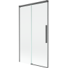 Mexen Rox paroi de douche à 2 volets coulissante 100 x 150 cm, transparent, gris canon brossé - 8C9-100-001-66-00