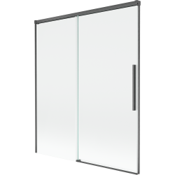 Mexen Rox paroi de douche 2 volets coulissants 140 x 150 cm, transparent, gris canon brossé - 8C9-140-001-66-00