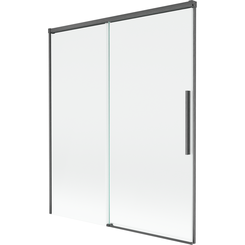 Mexen Rox paroi de douche 2 volets coulissants 140 x 150 cm, transparent, gris canon brossé - 8C9-140-001-66-00