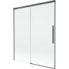 Mexen Rox paroi de douche 2 volets coulissants 140 x 150 cm, transparent, gris canon brossé - 8C9-140-001-66-00