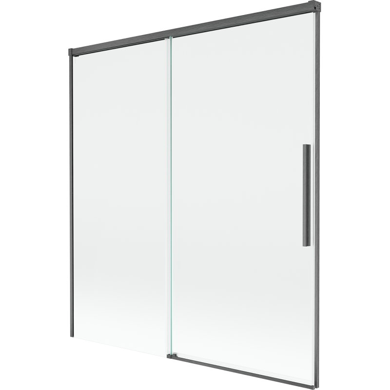 Mexen Rox paroi de baignoire coulissante à 2 volets 150 x 150 cm, transparent, gris canon brossé - 8C9-150-001-66-00