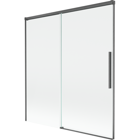 Mexen Rox paroi de baignoire à 2 panneaux coulissants 150 x 150 cm, transparent, gris fusil brossé - 8C9-150-001-66-00