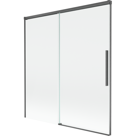 Mexen Rox paroi de baignoire coulissante à 2 volets 150 x 150 cm, transparent, gris canon brossé - 8C9-150-001-66-00