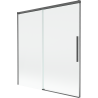 Mexen Rox paroi de baignoire coulissante à 2 volets 150 x 150 cm, transparent, gris canon brossé - 8C9-150-001-66-00