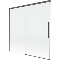 Mexen Rox paroi de douche 2 volets coulissants 160 x 150 cm, transparent, gris canon brossé - 8C9-160-001-66-00