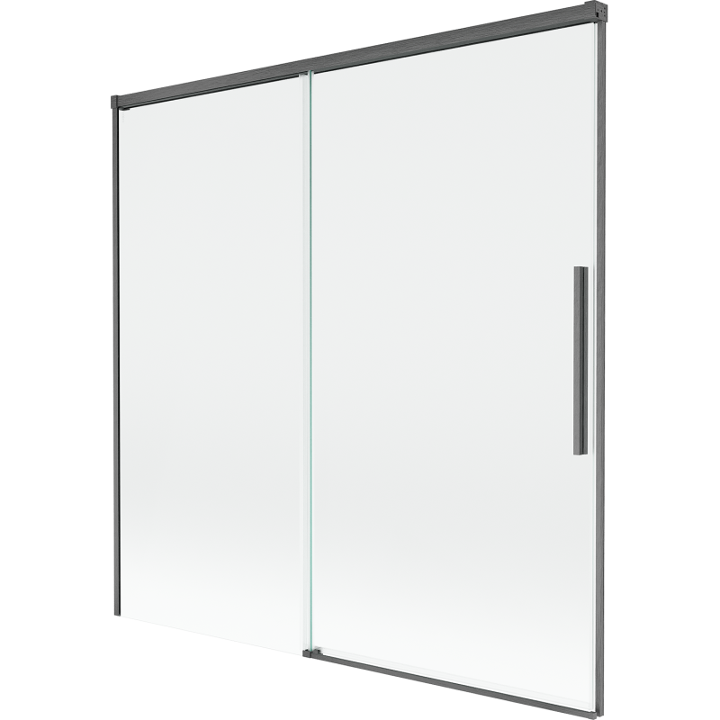 Mexen Rox paroi de douche 2 volets coulissants 160 x 150 cm, transparent, gris canon brossé - 8C9-160-001-66-00
