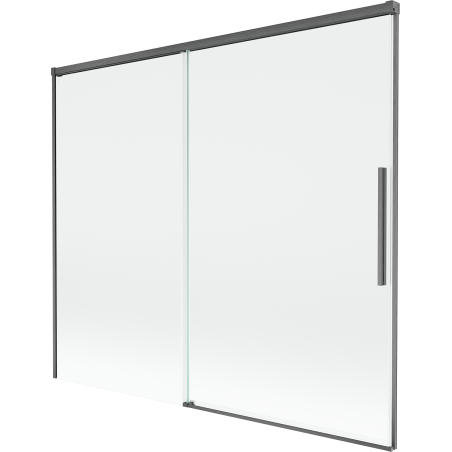 Mexen Rox paroi de baignoire coulissante à 2 pans 180 x 150 cm, transparent, gris canon brossé - 8C9-180-001-66-00