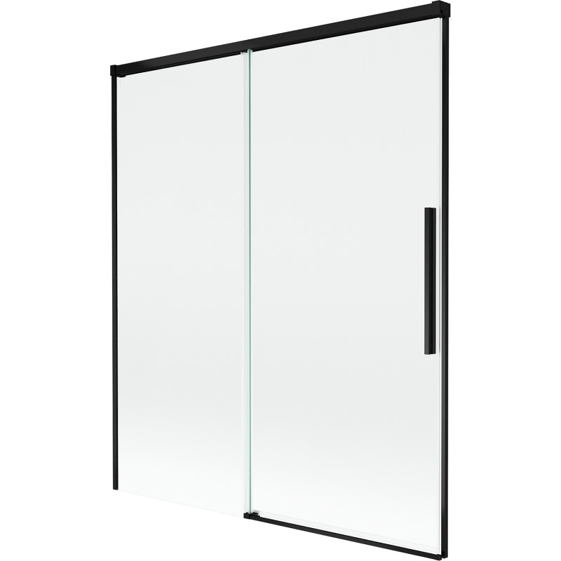 Mexen Rox pare-douche pour baignoire à 2 volets coulissants 140 x 150 cm, transparent, noir - 8C9-140-001-70-00