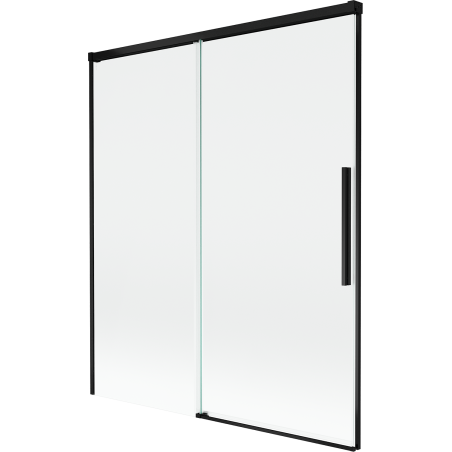Mexen Rox pare-douche pour baignoire à 2 volets coulissants 140 x 150 cm, transparent, noir - 8C9-140-001-70-00
