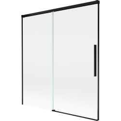 Mexen Rox paroi de douche 2 volets coulissants 150 x 150 cm, transparent, noir - 8C9-150-001-70-00