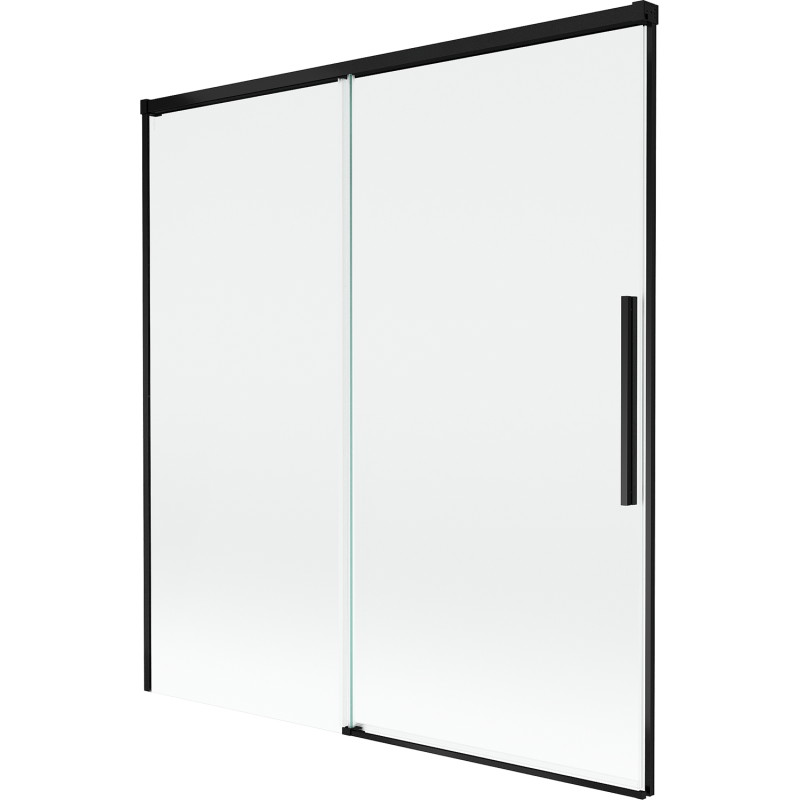 Mexen Rox paroi de baignoire 2 volets coulissante 150 x 150 cm, transparente, noire - 8C9-150-001-70-00