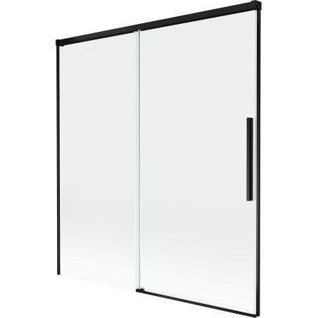 Mexen Rox paroi de baignoire 2 volets coulissante 150 x 150 cm, transparente, noire - 8C9-150-001-70-00