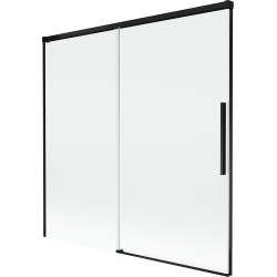 Mexen Rox paroi de douche 2 volets coulissante 160 x 150 cm, transparent, noir - 8C9-160-001-70-00