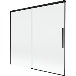 Mexen Rox paravent de baignoire coulissant à 2 volets 170 x 150 cm, transparent, noir - 8C9-170-001-70-00