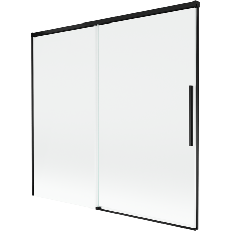 Mexen Rox paravent de baignoire coulissant à 2 volets 170 x 150 cm, transparent, noir - 8C9-170-001-70-00