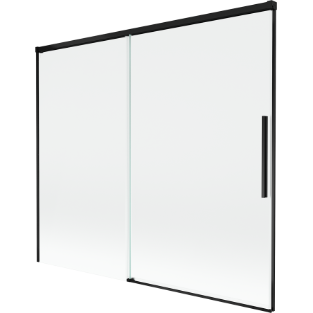 Mexen Rox paravent de baignoire coulissant à 2 volets 180 x 150 cm, transparent, noir - 8C9-180-001-70-00