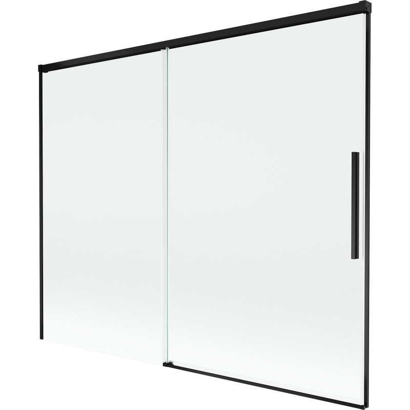 Mexen Rox paroi de baignoire coulissante à 2 volets 190 x 150 cm, transparent, noir - 8C9-190-001-70-00