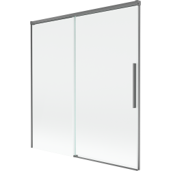 Mexen Rox paroi de baignoire 2 vantaux coulissante 150 x 150 cm, transparent, métal gun - 8C9-150-001-95-00