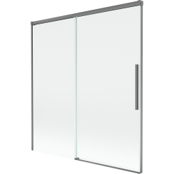 Mexen Rox paroi de baignoire à 2 volets coulissants 150 x 150 cm, transparent, métal gun - 8C9-150-001-95-00