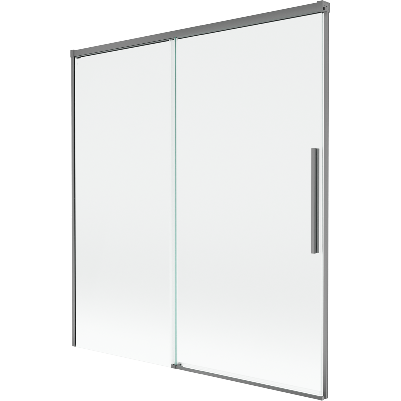 Mexen Rox paroi de baignoire 2 vantaux coulissante 150 x 150 cm, transparent, métal gun - 8C9-150-001-95-00